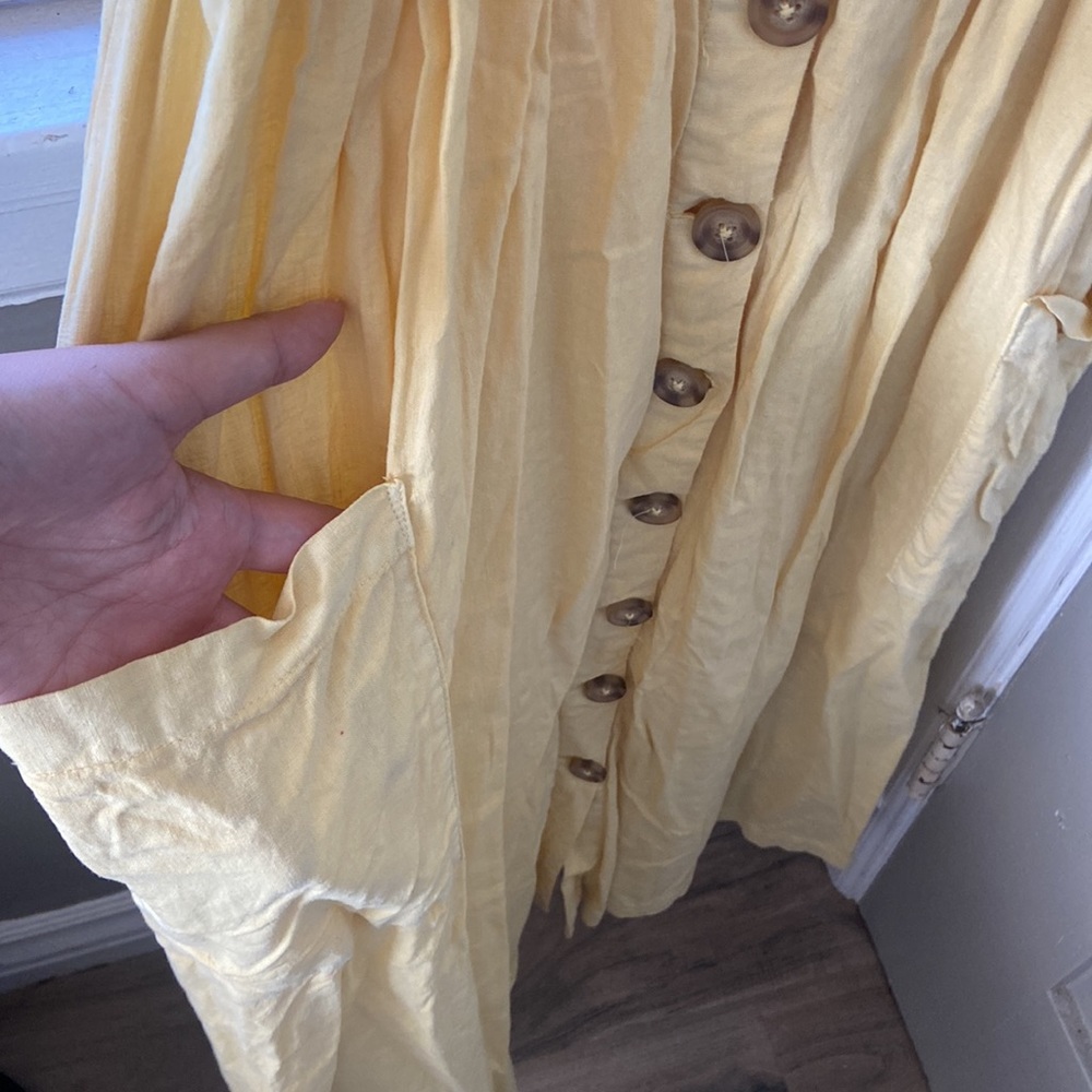 UO yellow button up dress - Picture 7 of 9